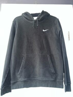 Nike Black Pullover Hoodie with White Swoosh